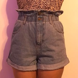High waisted mom shorts